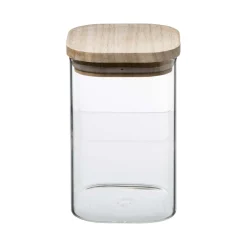 3 bocaux verre empilables couvercle bois