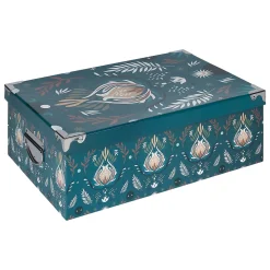 6 boites de rangement, Bleu prétole