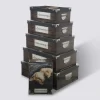 6 boites de rangement, Multicolore
