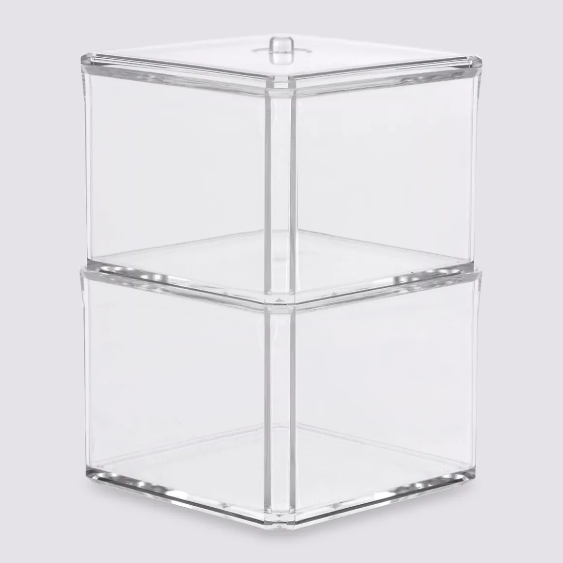 2 boîtes à cotons, Transparent