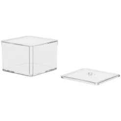 2 boîtes à cotons, Transparent