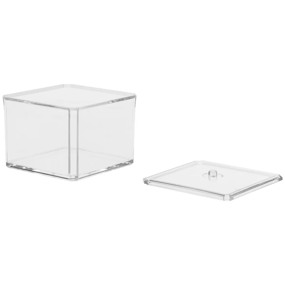 2 boîtes à cotons, Transparent