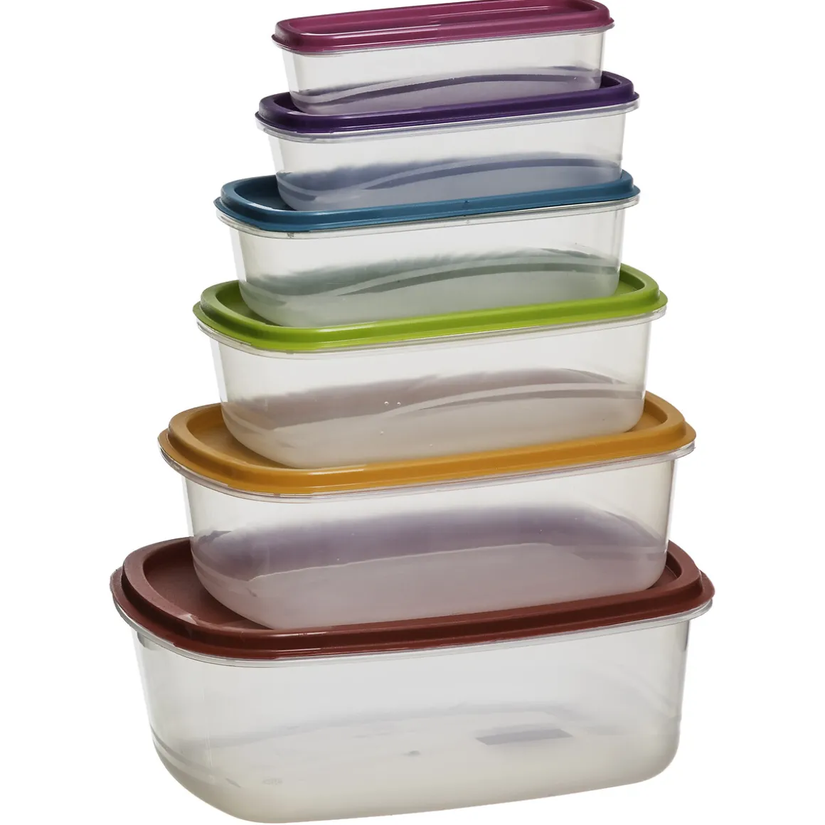 6 boîtes de conservation plastique