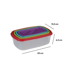 4 boîtes de conservation plastique