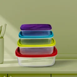4 boîtes de conservation plastique