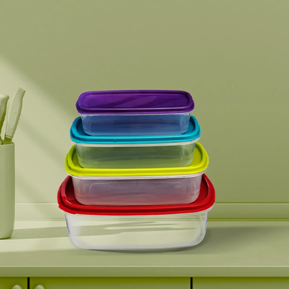 4 boîtes de conservation plastique