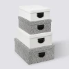 4 boîtes de rangement, Noir et blanc
