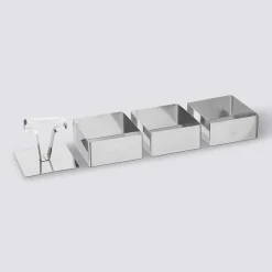 3 cadres de présentation avec poussoir, Inox