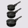 3 casseroles Aluminium poignée amovible, 16/18/20cm