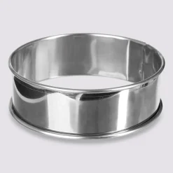 4 cercles à tartelettes inox, 9cm