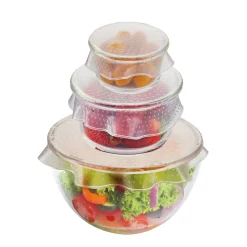 3 films alimentaires ronds réutilisables