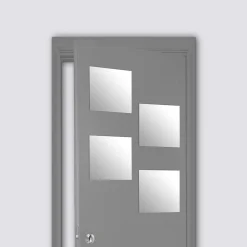 4 miroirs adhésifs carrés, 30x30 cm