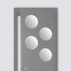 4 miroirs adhésifs ronds, D.30 cm