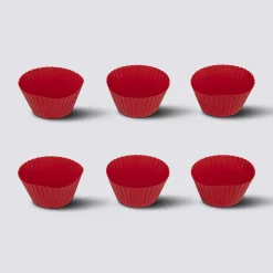 6 moules à muffins, Silicone