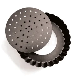 4 moules perforés à tartelettes, 10cm