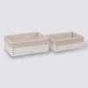 2 paniers de rangement, Blanc