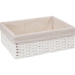 2 paniers de rangement, Blanc