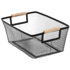 3 paniers de rangement métal, Noir