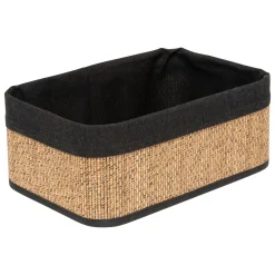 3 paniers en tissu, Bambou et noir