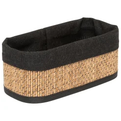 3 paniers en tissu, Bambou et noir
