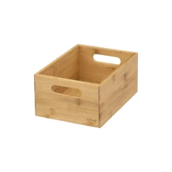 3 paniers rectangle en bambou