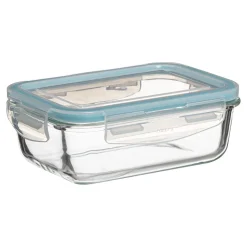 3 petites boîtes rect de conservation verre
