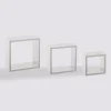 3 petites étagères murales cube, Blanc