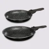 2 poêles Aluminium poignée amovible, 24/28 cm