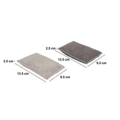 2 éponges microfibres, Gris