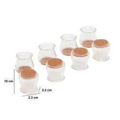 8 protections pour pied de chaises, D.2,3 cm
