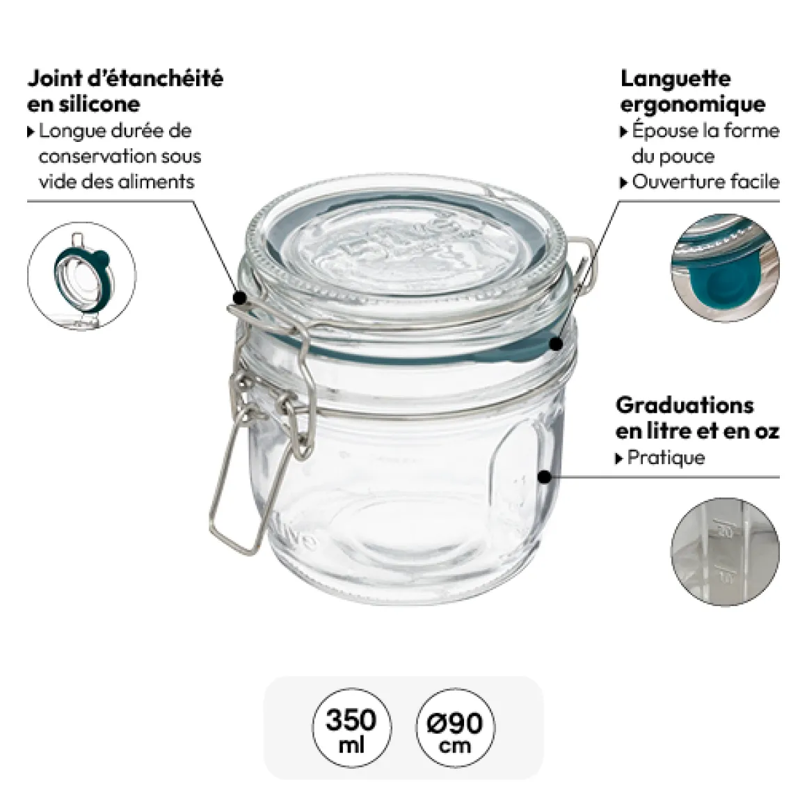 3 terrines verre, 0,3L