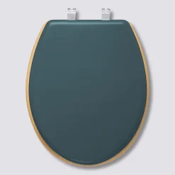Abattant WC Bois, Bleu pétrole