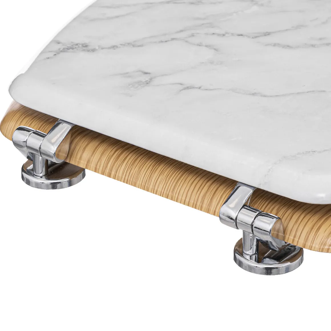 Abattant WC Bois, effet marbre