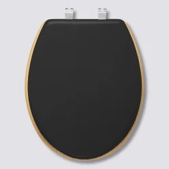 Abattant WC Bois, Gris charbon