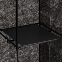 Armoire penderie modulable, tissu noir