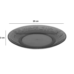 Assiette 20 cm, Gris charbon