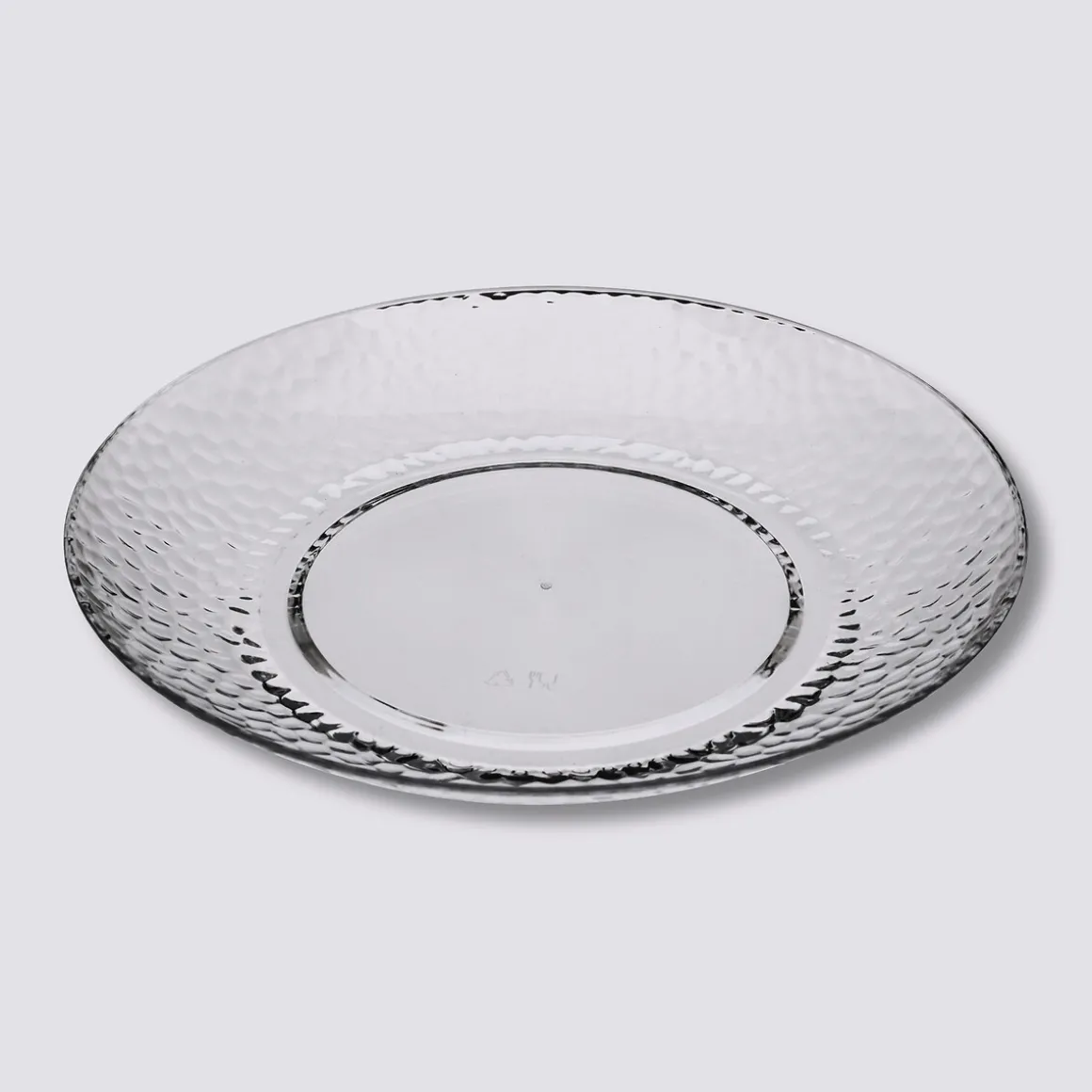 Assiette martelée 27cm, Transparent