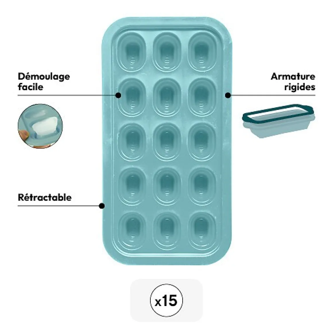 Bac à glaçons rétractable