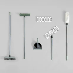 Balai MOP téléscopique microfibre, Gris