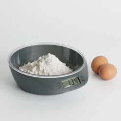 Balance de cuisine numérique avec bol, Gris