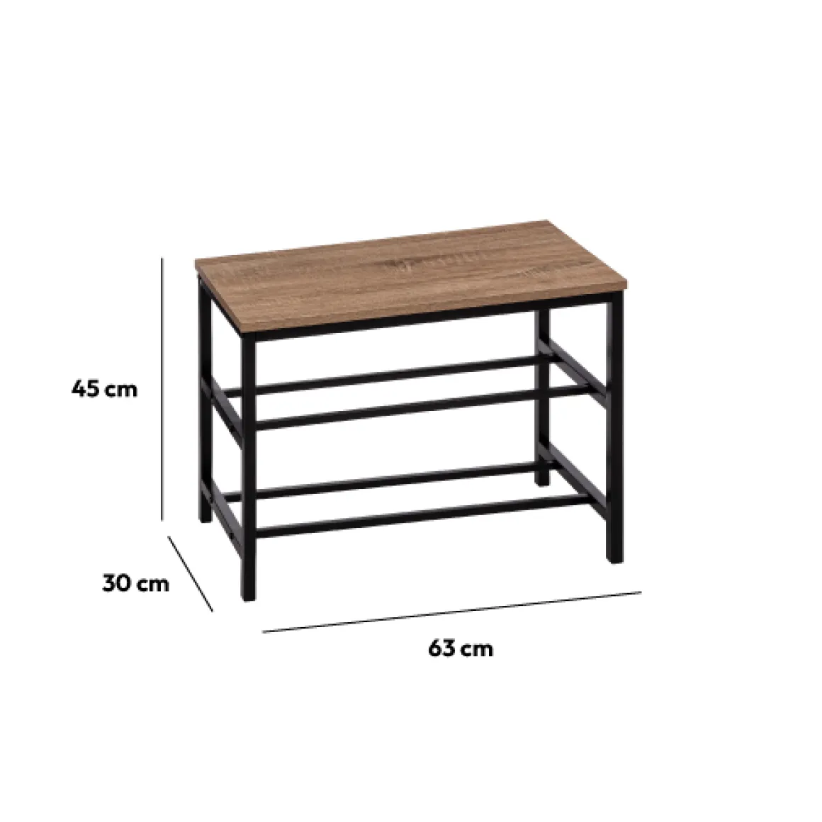 Banc range-chaussures 2 niveaux