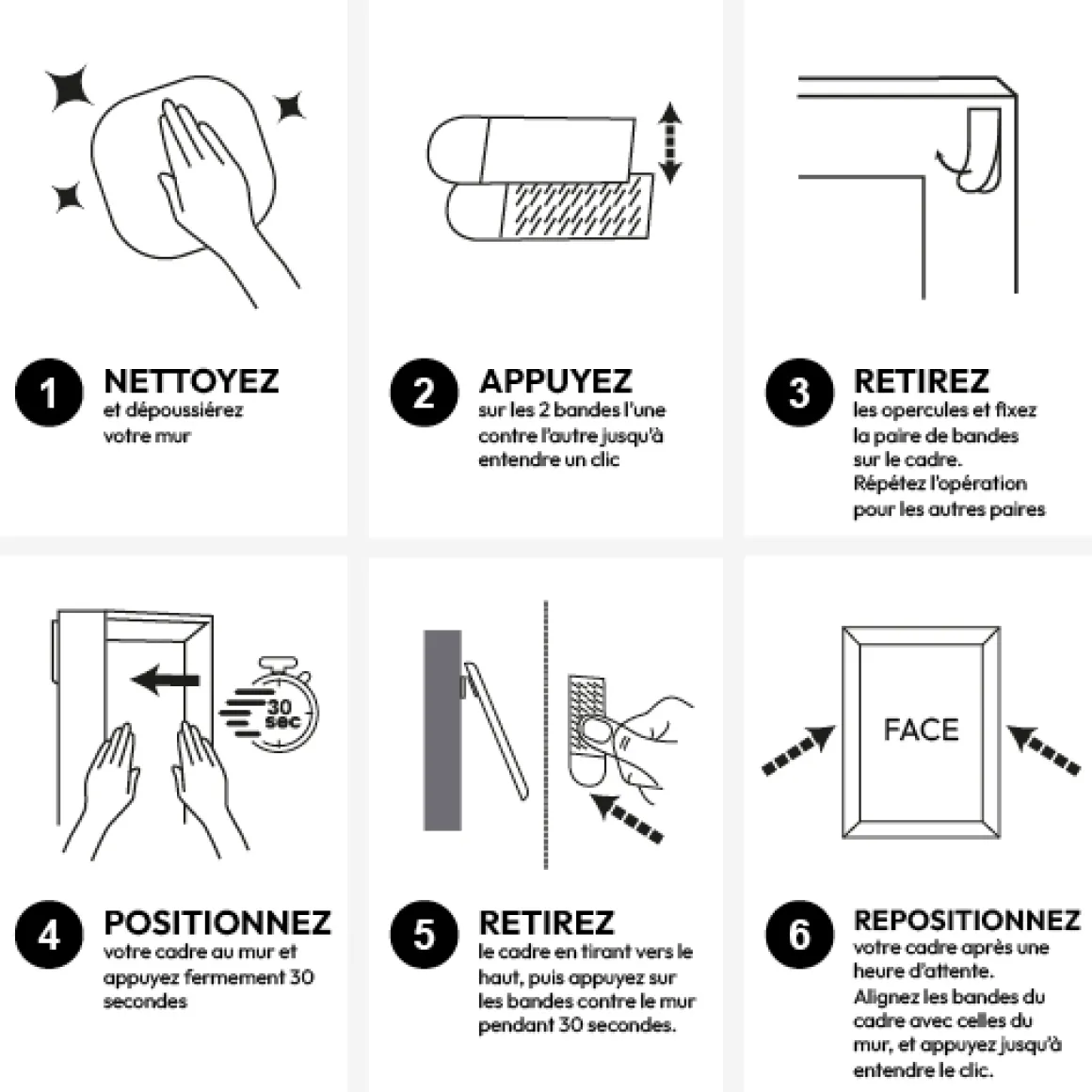 Bande de fixation murale sans perçage