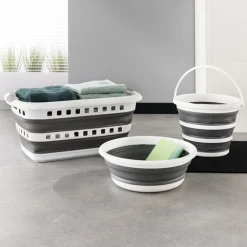 Bassine retractable 8L - Blanc, Gris clair