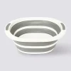 Bassine rétractable avec bouchon 8L, Gris et blanc
