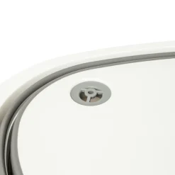 Bassine rétractable avec bouchon 8L, Gris et blanc