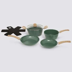 Batterie de cuisine, 5 pièces + 1 protection