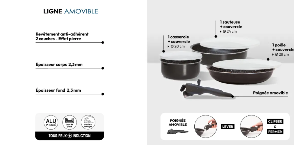Batterie de cuisine, Aluminium pressé