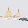 Batterie de cuisine en aluminium forgé, 4 pièces + 6 protections