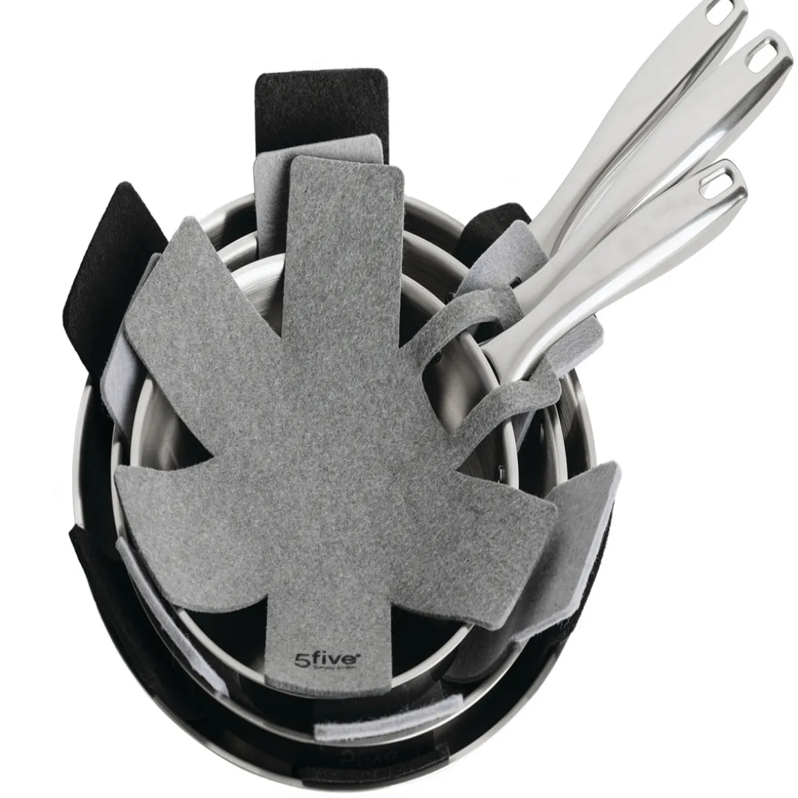 Batterie de cuisine en aluminium pressé, 3 pièces + 6 protections