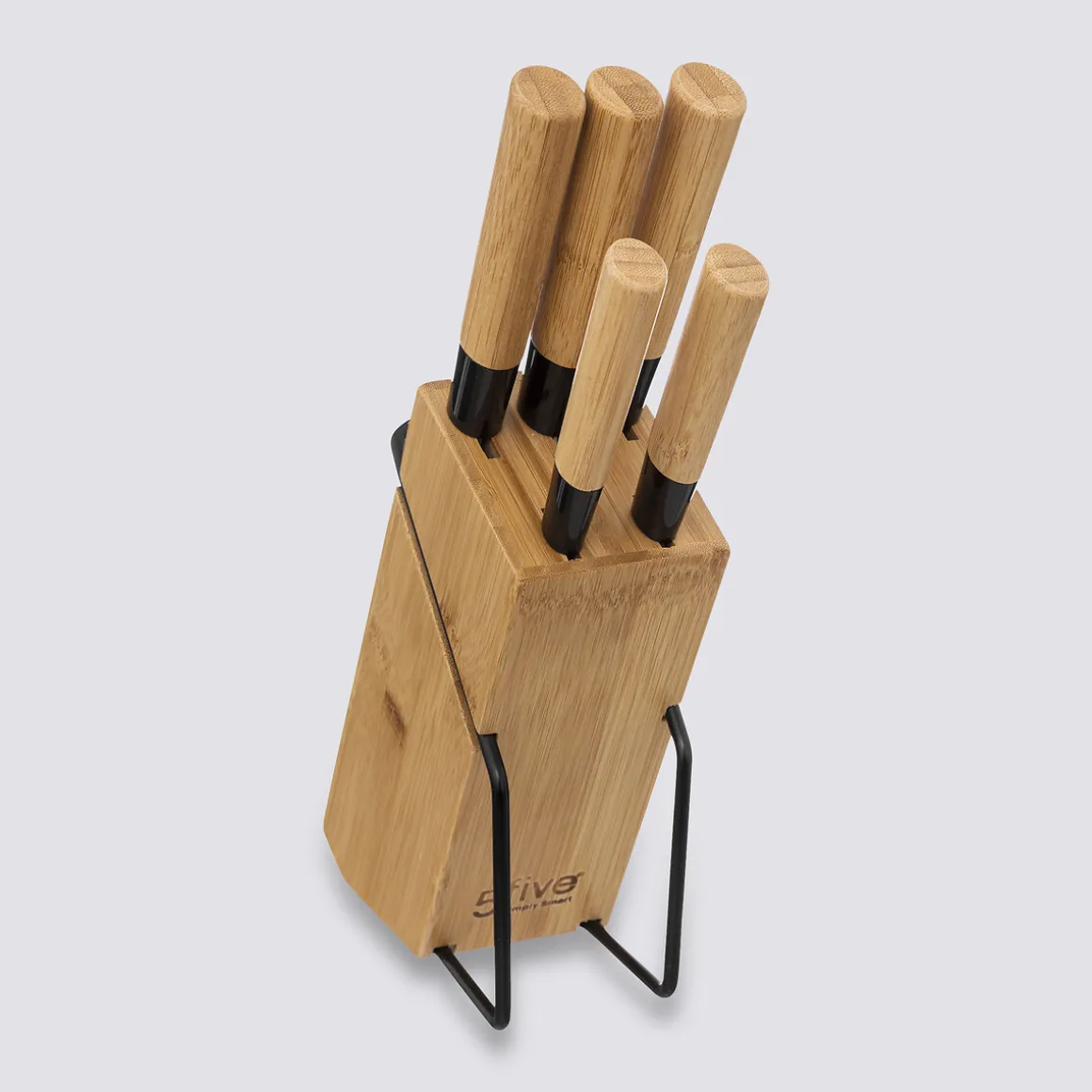 Bloc 5 couteaux, manche bambou